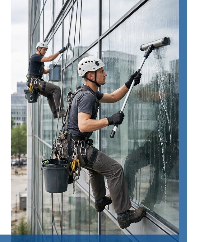 Мойка витражей альпинистами в Чехове от 712 р. под ключ|ВЫСОТНИК-Чхв