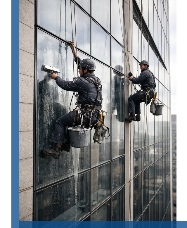 Профессиональная мойка стеклянных фасадов зданий в Чехове