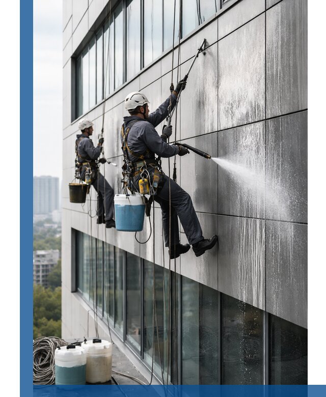 Профессиональная мойка вентилируемых фасадов в Чехове