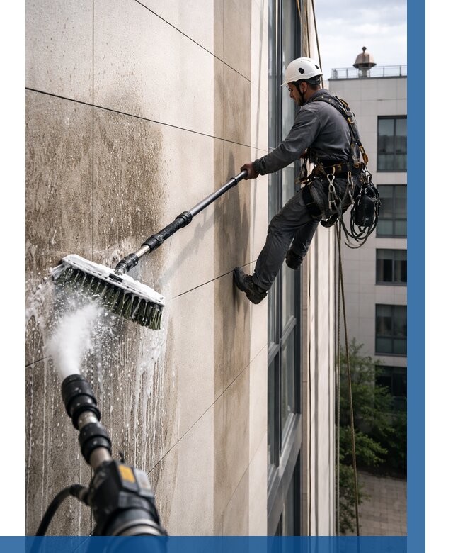 Мойка фасада из керамогранита в Чехове от 305 р. | ВЫСОТНИК-Чхв