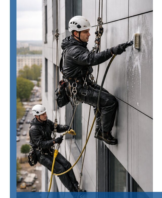 Профессиональная мойка фасада из композита в Чехове