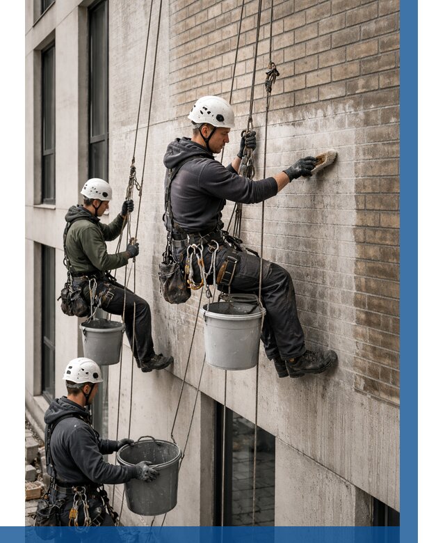 Удаление высолов с фасада в Чехове от 254 р. | ВЫСОТНИК-Чхв