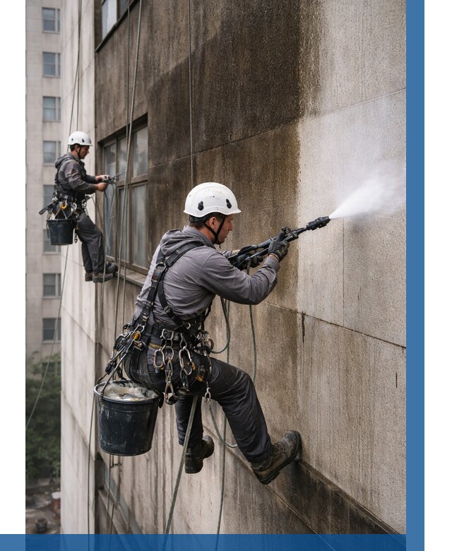 Очистка фасада от копоти в Чехове от 254 р. | ВЫСОТНИК-Чхв