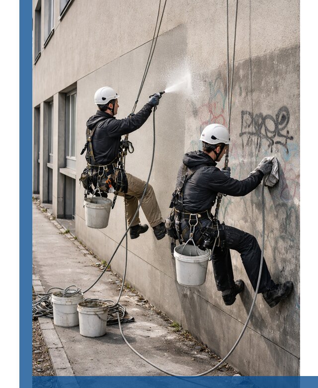 Антиграффити покрытие фасада с защитой от надписей в Чехове