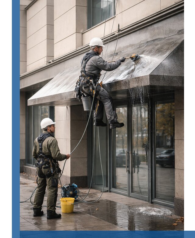 Профессиональная мойка козырьков и навесов в Чехове