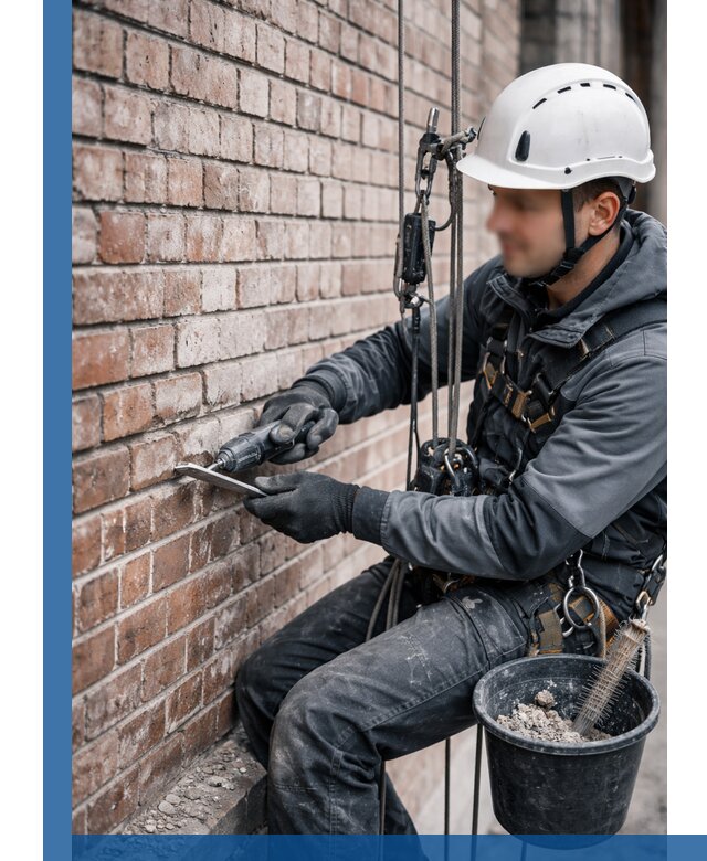 Расшивка кирпичных швов фасадов и стен, ремонт в Чехове