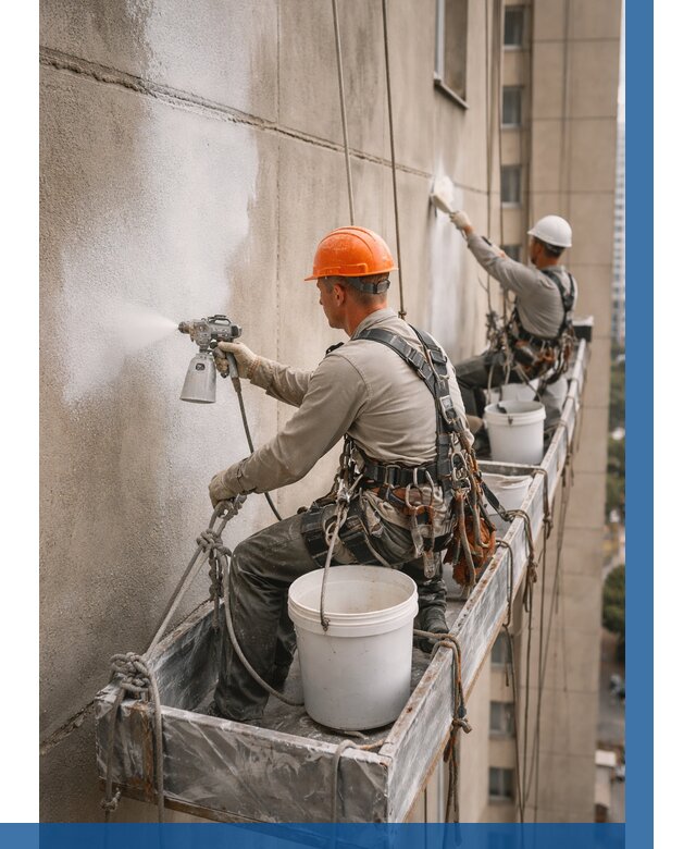 Грунтовка фасада на высоте в Чехове от 122 р. | ВЫСОТНИК-Чхв