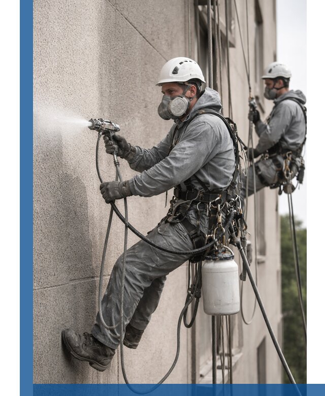 Безвоздушная покраска фасадов зданий в Чехове профессионально