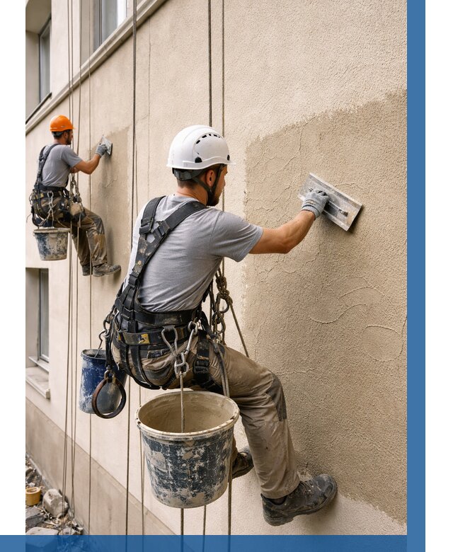 Декоративная штукатурка фасада в Чехове от 1220 р. | ВЫСОТНИК-Чхв