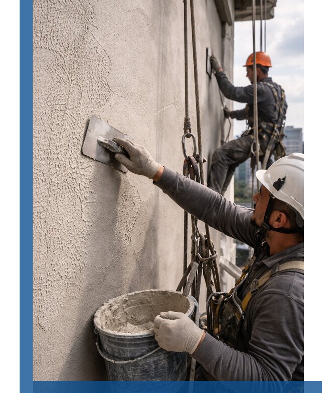 Декоративная штукатурка фасада с утеплением и защитой в Чехове
