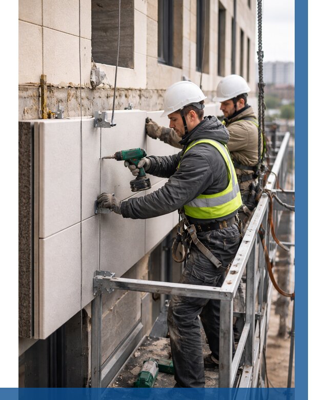 Монтаж фасадных термопанелей в Чехове от 1525 р. | ВЫСОТНИК-Чхв