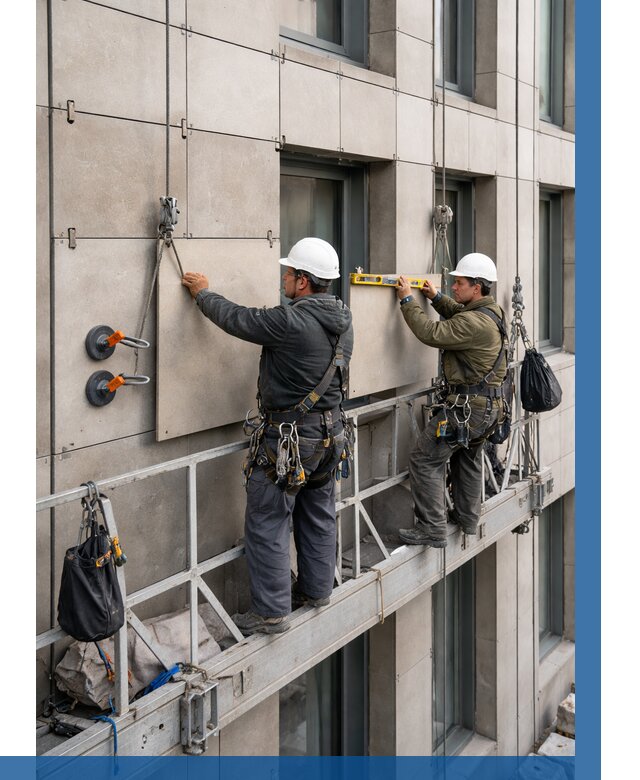 Монтаж керамогранита на фасад в Чехове от 2542 р. | ВЫСОТНИК-Чхв