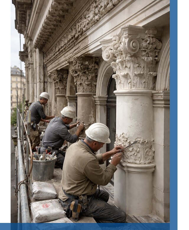 Реставрация фасадной лепнины в Чехове от 2542 р. | ВЫСОТНИК-Чхв