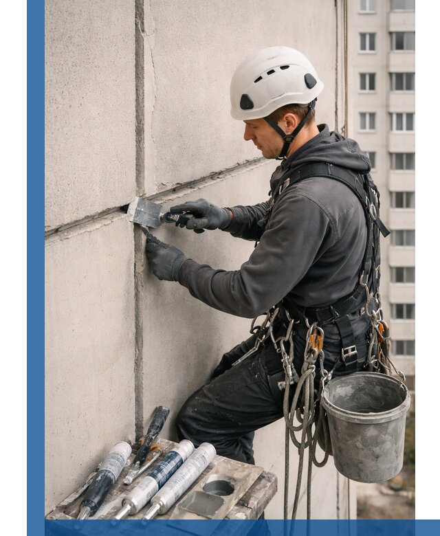 Ремонт межпанельных швов в Чехове герметизация и восстановление