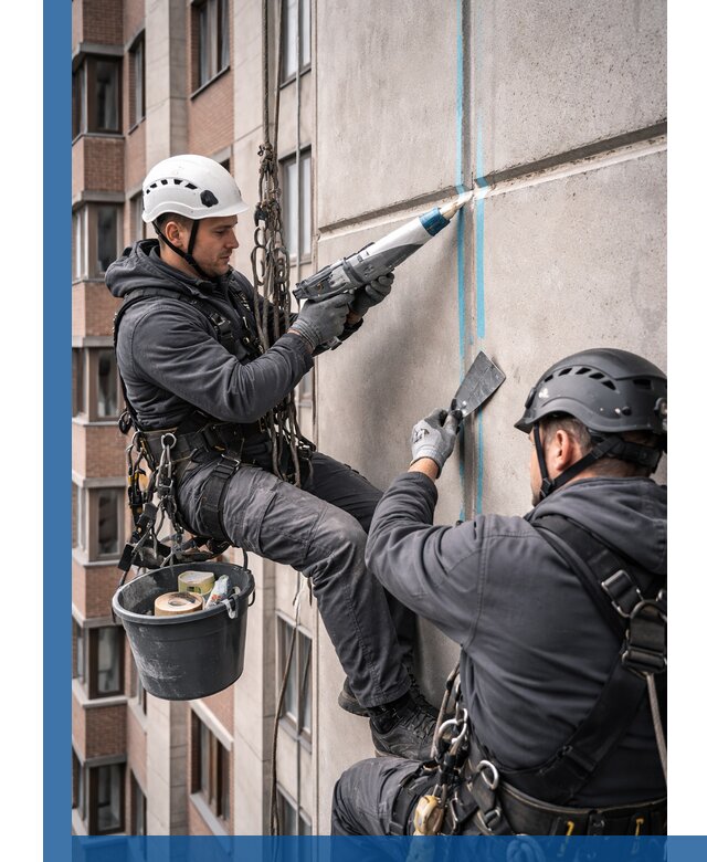 Вторичная герметизация швов фасада и кровли в Чехове