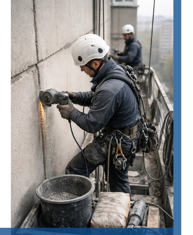 Штробление межпанельных швов в Чехове от 1220 р. | ВЫСОТНИК-Чхв