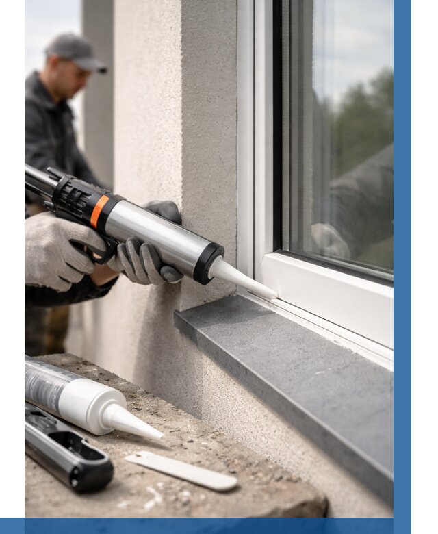 Герметизация монтажных швов окон в Чехове от 661 р. | ВЫСОТНИК-Чхв