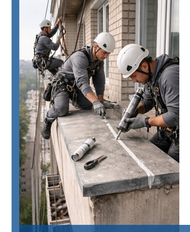 Герметизация балконного козырька в Чехове профессионально