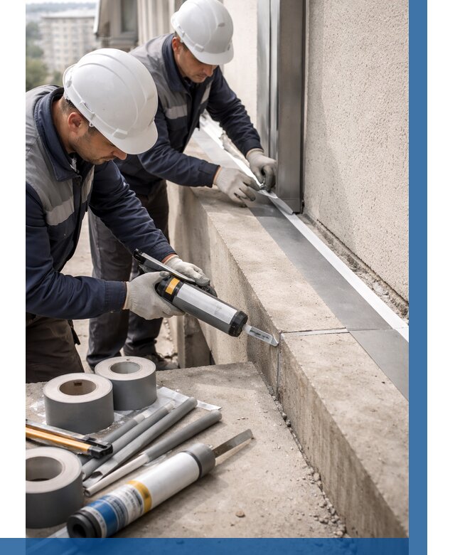 Герметизация примыкания балкона в Чехове от 4575 р. | ВЫСОТНИК-Чхв