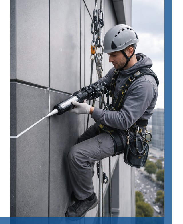 Герметизация стыков фасадных панелей в Чехове от 6609 р.| ВЫСОТНИК-Чхв