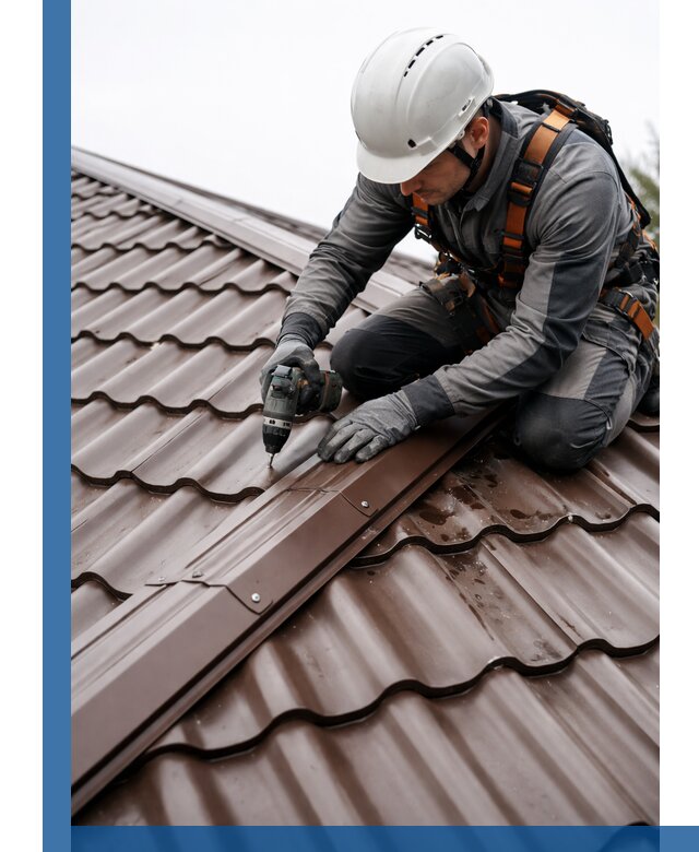 Ремонт металлочерепицы на крыше в Чехове профессионально