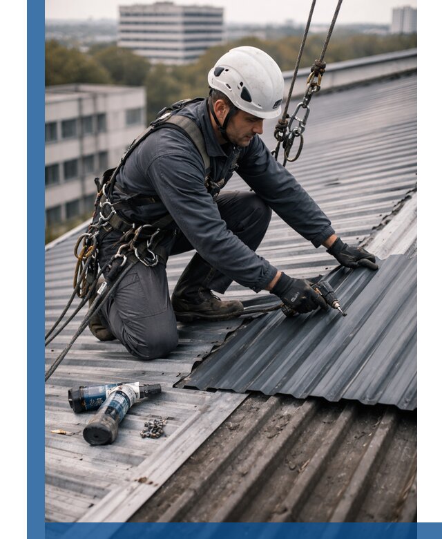 Ремонт профнастила на кровле в Чехове, работы под ключ