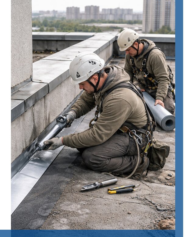 Ремонт кровельных примыканий в Чехове от 1220 р. | ВЫСОТНИК-Чхв