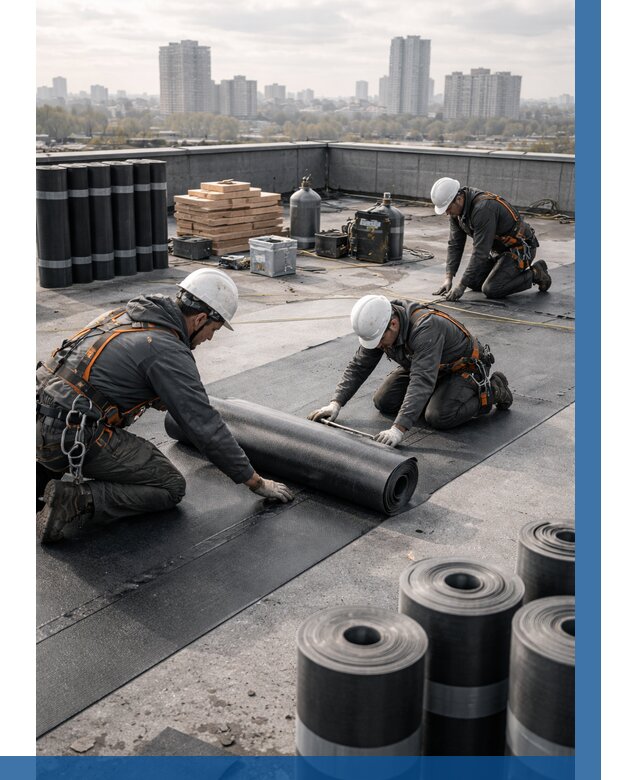 Монтаж мягкой кровли под ключ в Чехове от 458 р. | ВЫСОТНИК-Чхв