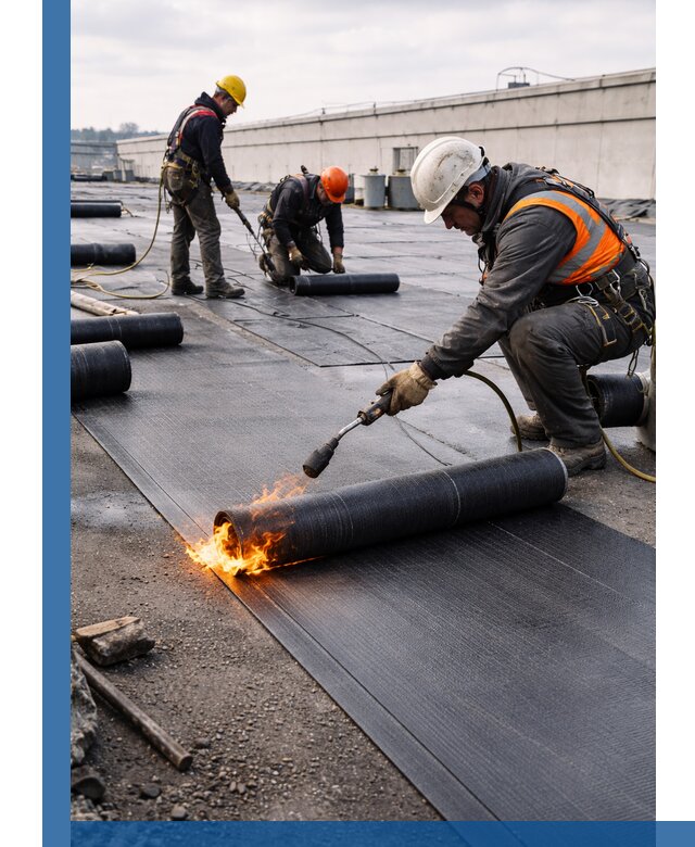 Монтаж наплавляемой кровли в Чехове профессионально