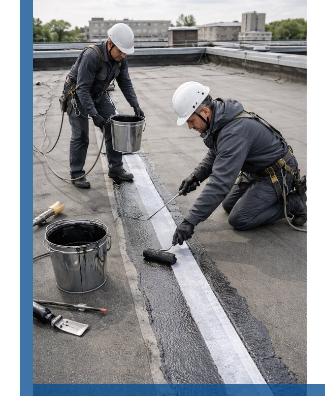 Гидроизоляция кровли мастикой в Чехове надежная защита