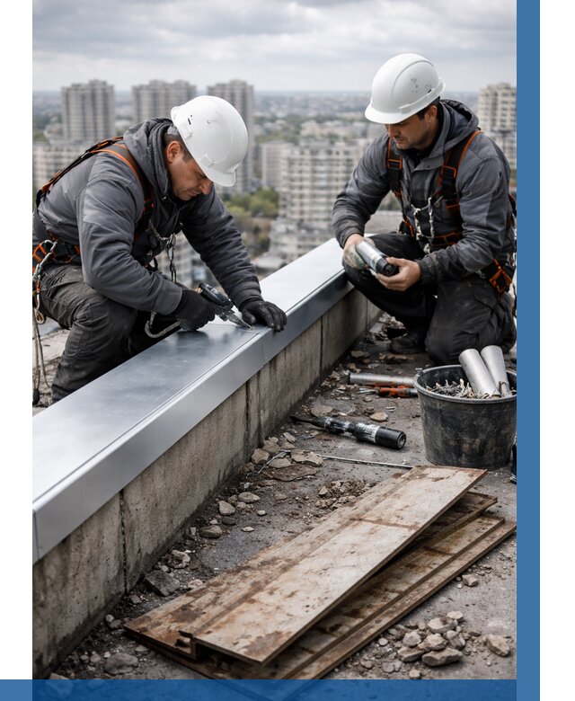 Замена парапетных крышек под ключ в Чехове от 1220 р. | ВЫСОТНИК-Чхв