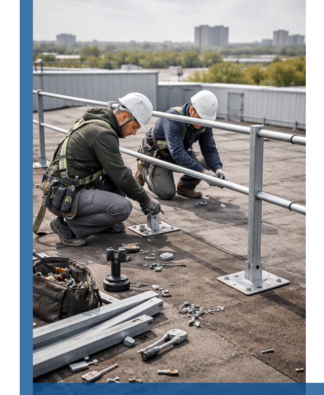 Монтаж кровельного ограждения в Чехове под ключ с гарантией