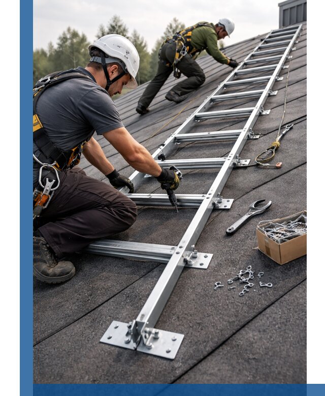 Профессиональный монтаж кровельной лестницы в Чехове под ключ