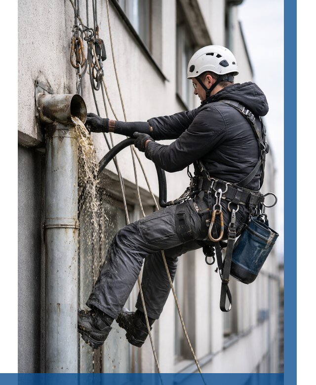 Прочистка водосточных труб в Чехове от 3558 р. | ВЫСОТНИК-Чхв