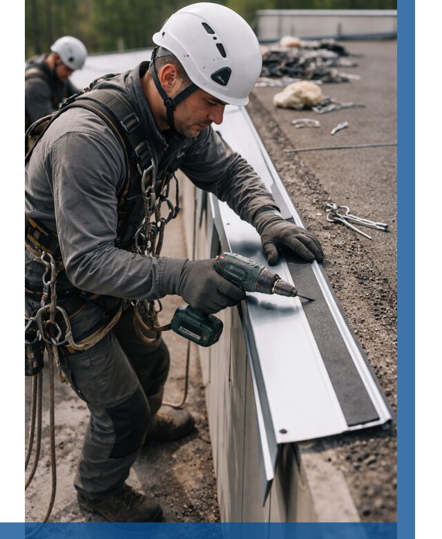 Монтаж капельника на кровле в Чехове от 305 р. | ВЫСОТНИК-Чхв