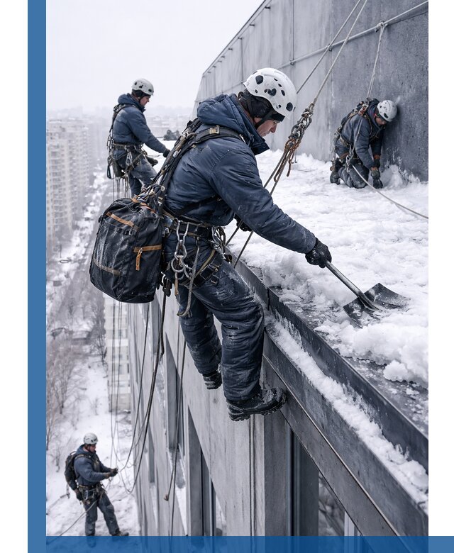 Абонентское обслуживание кровли зимой в Чехове регулярный уход