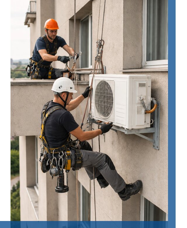 Монтаж внешнего блока кондиционера в Чехове от 6609 р. | ВЫСОТНИК-Чхв