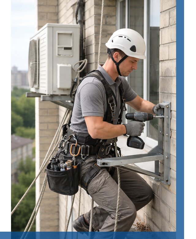 Установка кронштейнов кондиционера в Чехове от 3558 р. | ВЫСОТНИК-Чхв