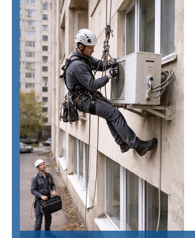 Демонтаж внешнего блока кондиционера в Чехове профессионально