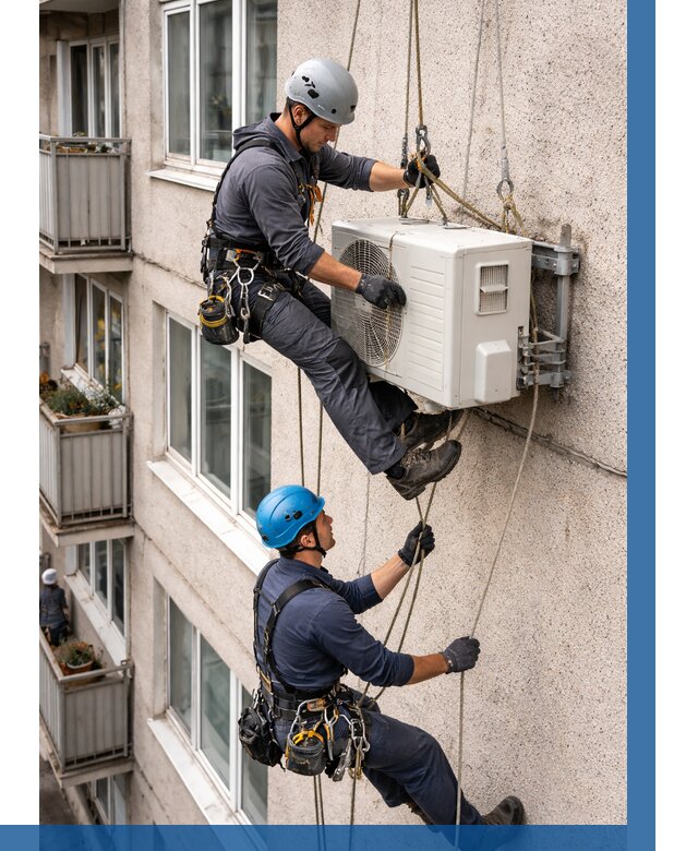 Перенос внешнего блока кондиционера в Чехове от 9150 р.| ВЫСОТНИК-Чхв