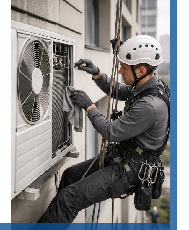 Обслуживание внешнего блока кондиционера в Чехове от 2745 р.ВЫСОТНИК-Чхв