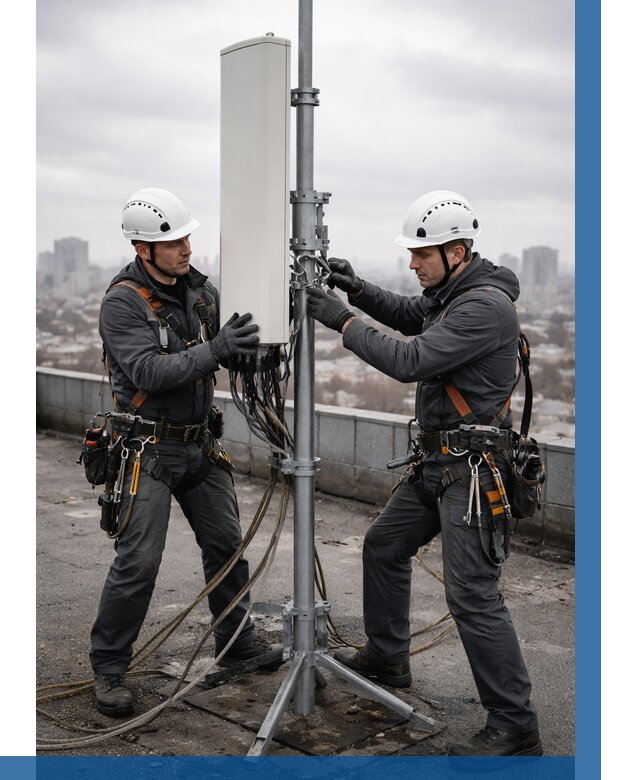 Монтаж антенн связи на крыше в Чехове от 8642 р. | ВЫСОТНИК-Чхв