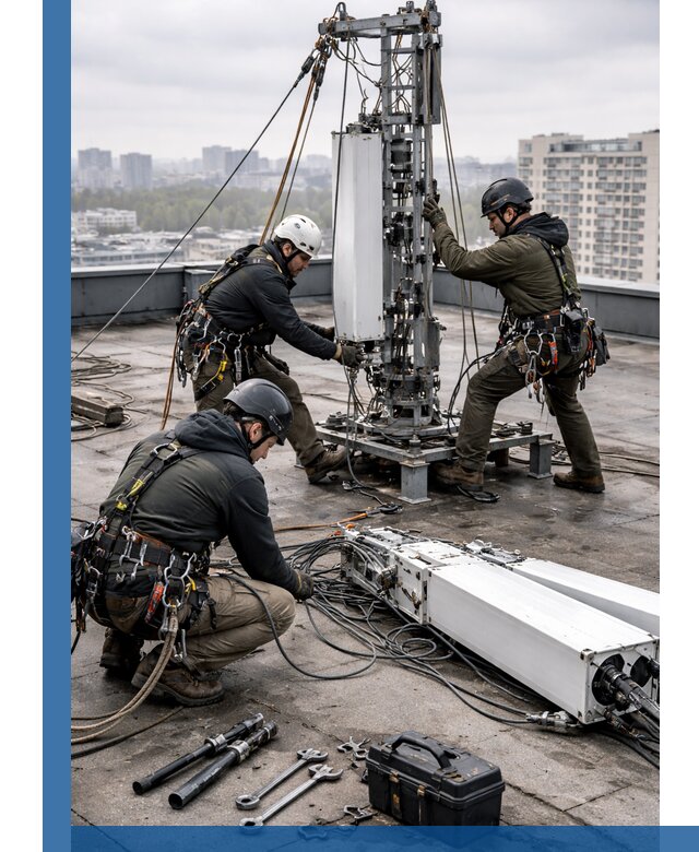 Демонтаж антенн на крыше зданий в Чехове с гарантией