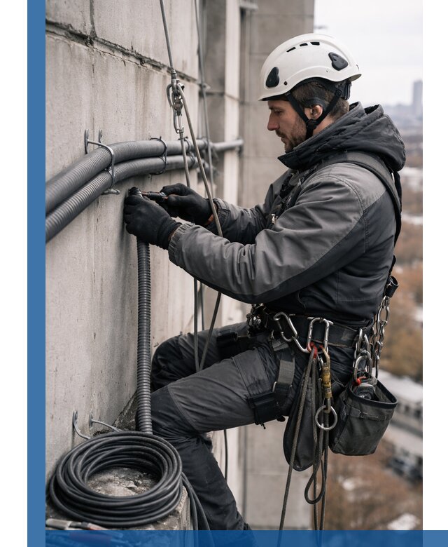 Профессиональный монтаж гофры для кабеля в Чехове с гарантией