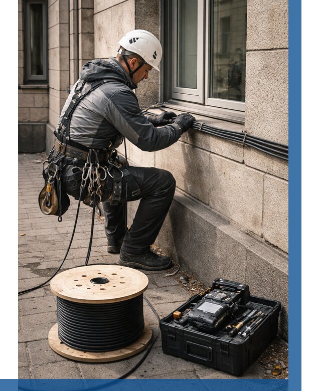 Прокладка оптоволоконного кабеля в Чехове от 813 р. | ВЫСОТНИК-Чхв