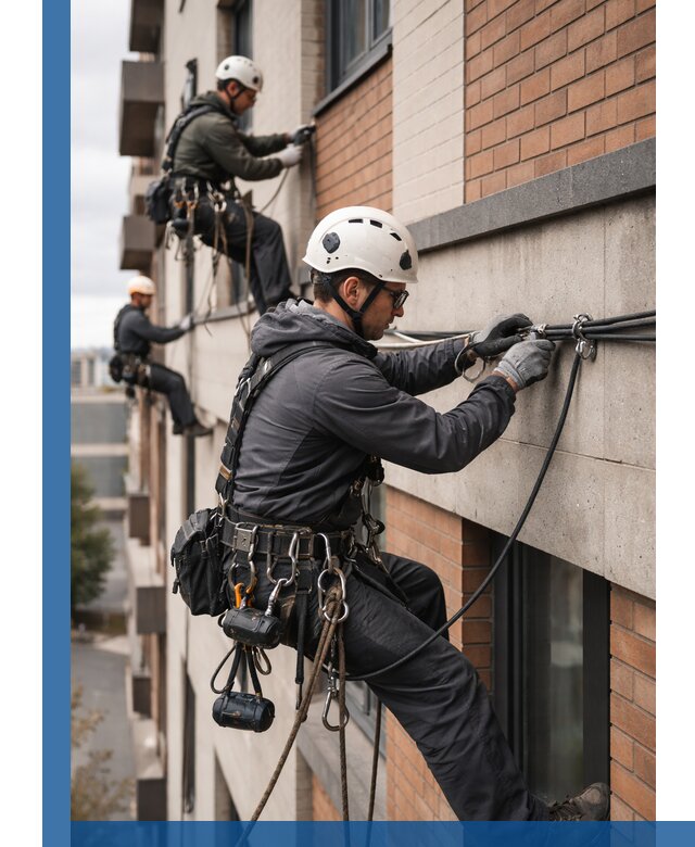 Крепление кабеля на фасаде монтаж и крепеж в Чехове