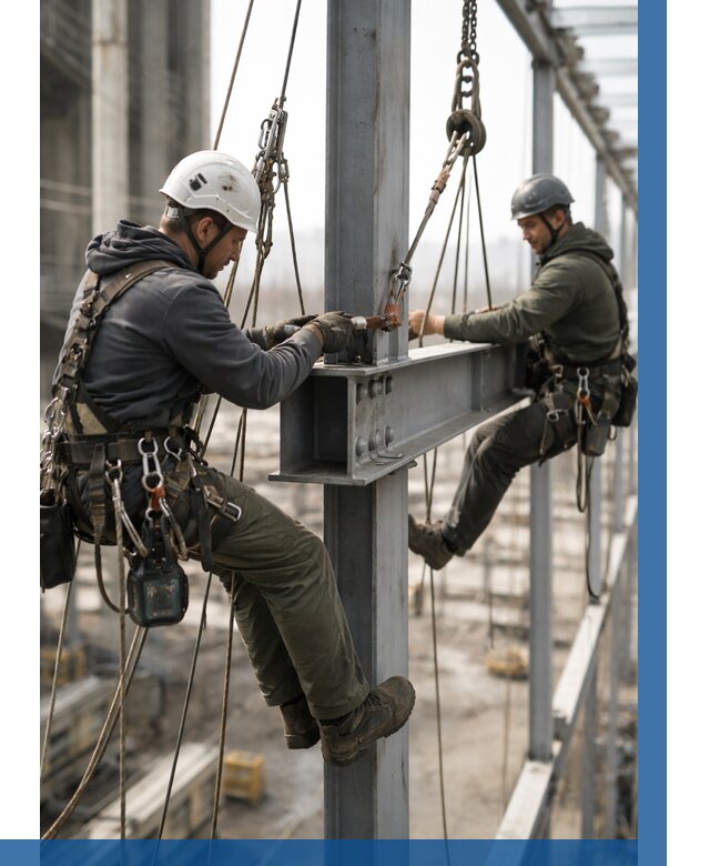 Монтаж металлоконструкций на высоте в Чехове от 3558 р. | ВЫСОТНИК-Чхв