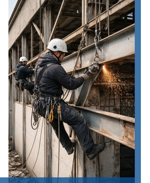 Демонтаж металлоконструкций на высоте в Чехове от 6609р. |ВЫСОТНИК-Чхв