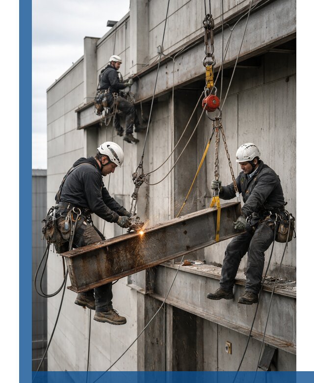 Демонтаж металлоконструкций на высоте в Чехове под ключ