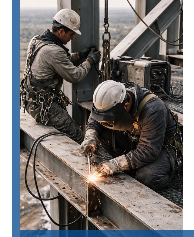 Высотные сварочные работы в Чехове для промышленных объектов